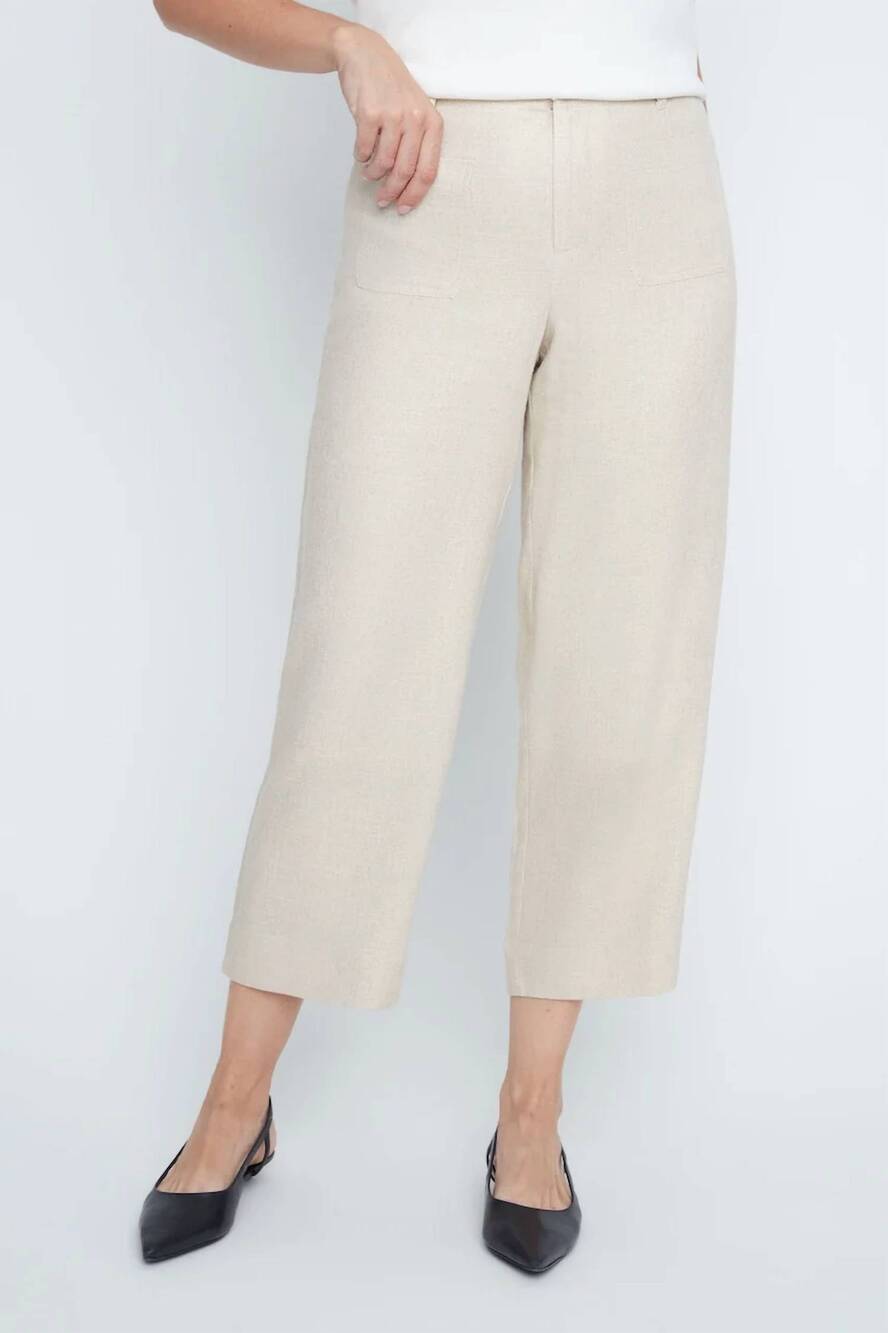 NEW RENUAR woven crop pant in gold